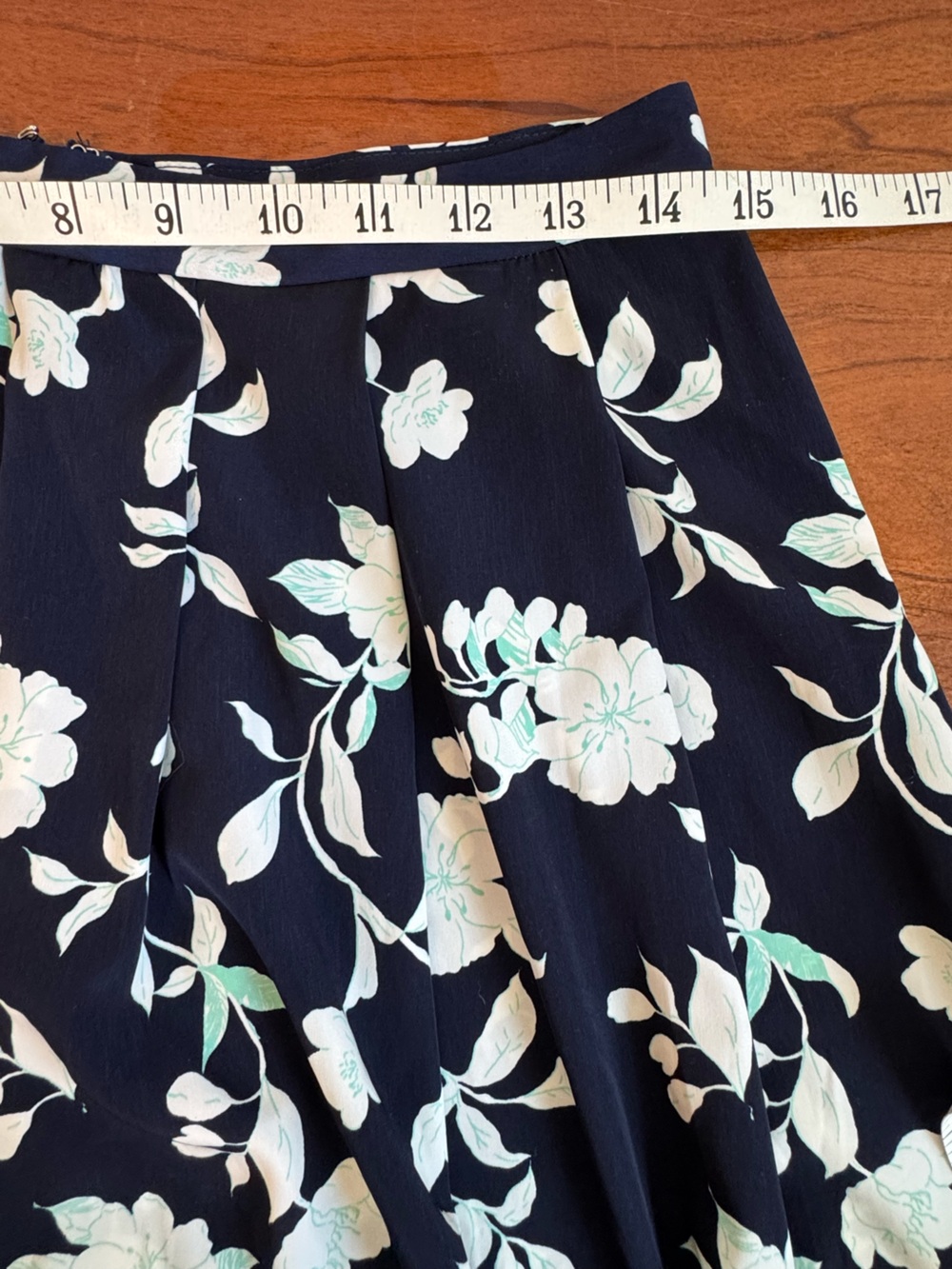painted threads Black Maxi Skirt with White Floral Print | Size M - Picture 3 of 6